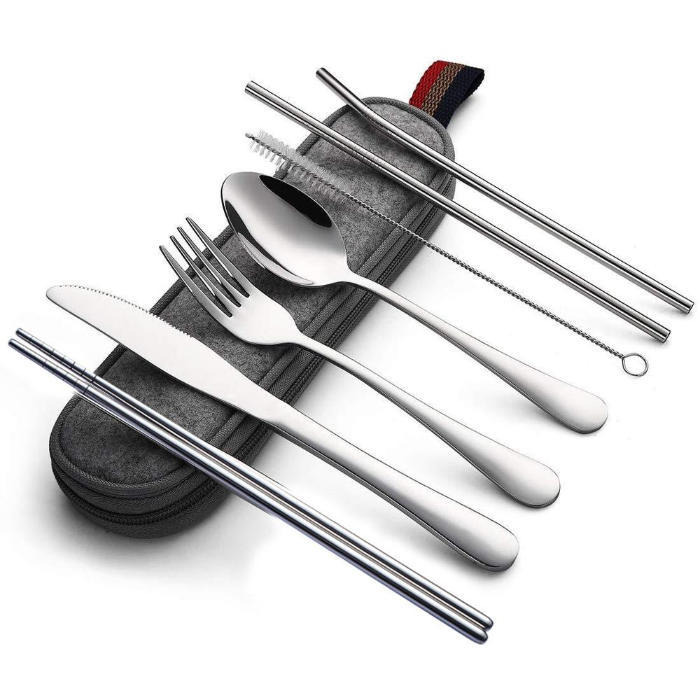 Herbruikbare Reisbestek Set