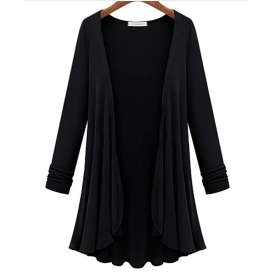 Casual vest met lange mouwen en ruches Belleza