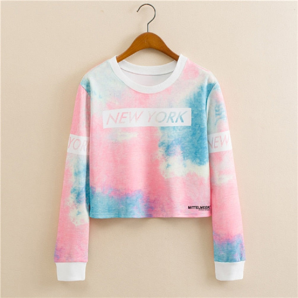 Bijgesneden sweatshirt met print Belleza