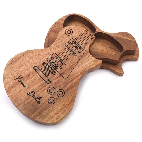 Gegraveerde houten gitaar Picks Belleza