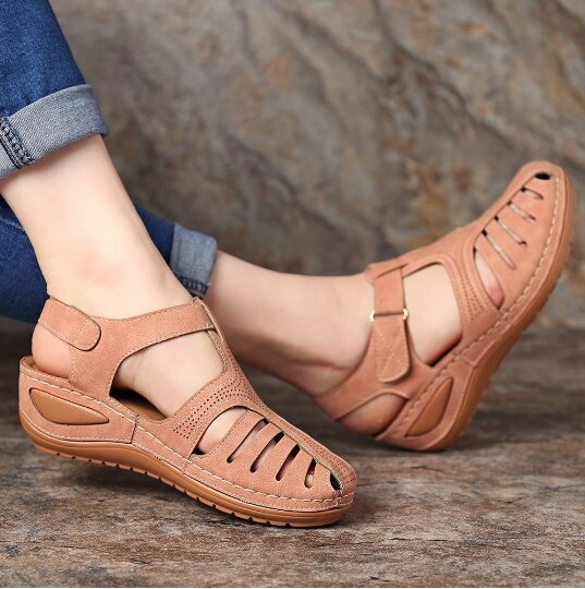 Lederen Retro Orthopedische Sandalen Belleza