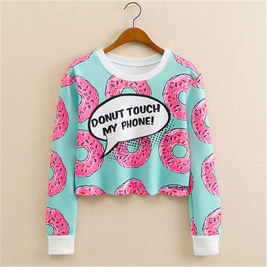 Bijgesneden sweatshirt met print Belleza