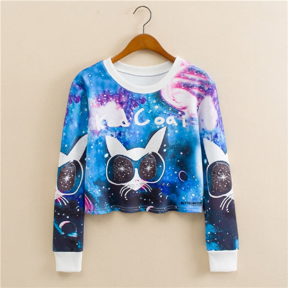 Bijgesneden sweatshirt met print Belleza