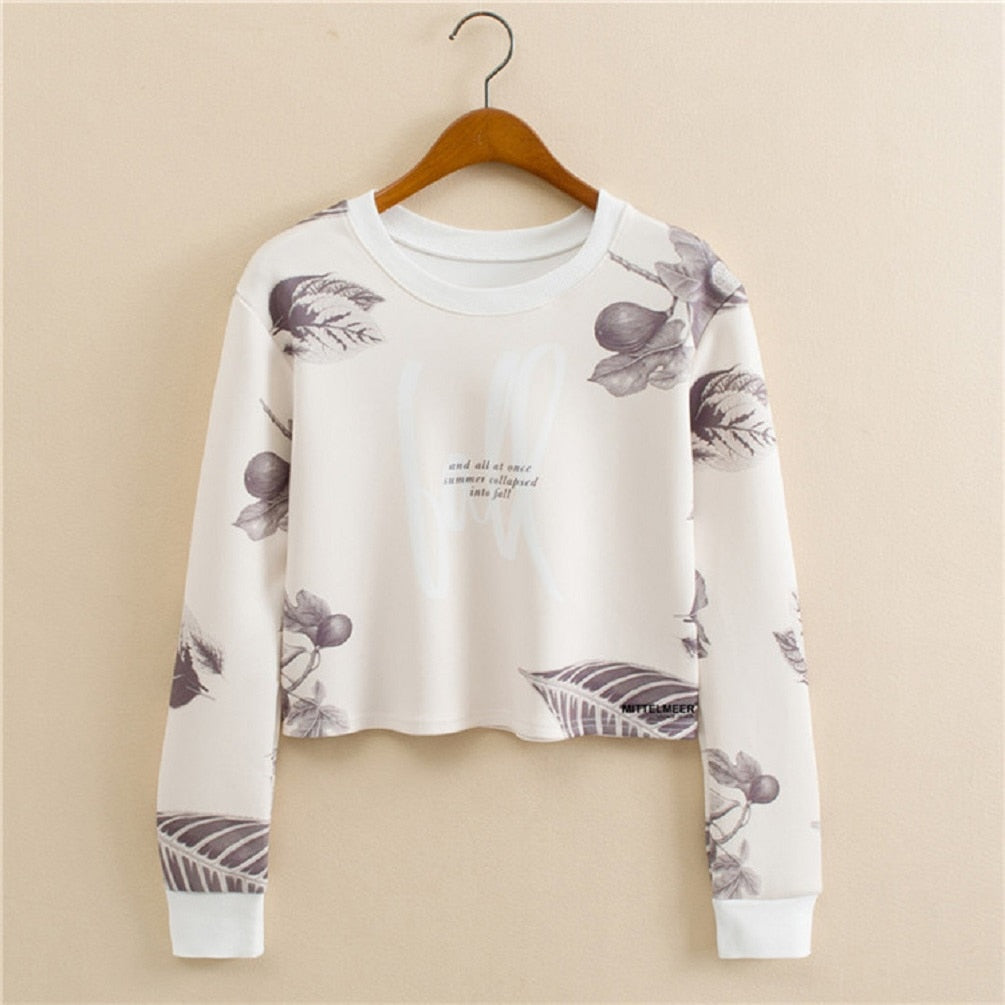Bijgesneden sweatshirt met print Belleza