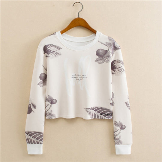 Bijgesneden sweatshirt met print Belleza