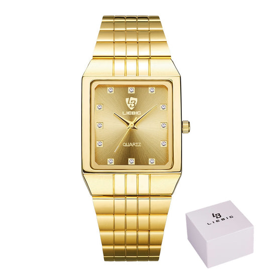 Luxe Goud Vierkant Polshorloge Belleza