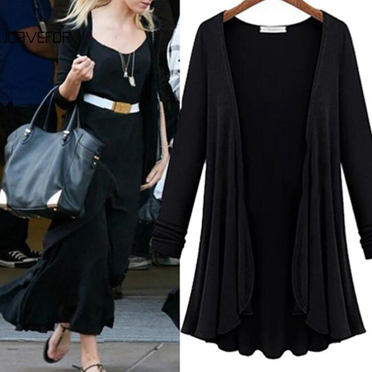 Casual vest met lange mouwen en ruches Belleza