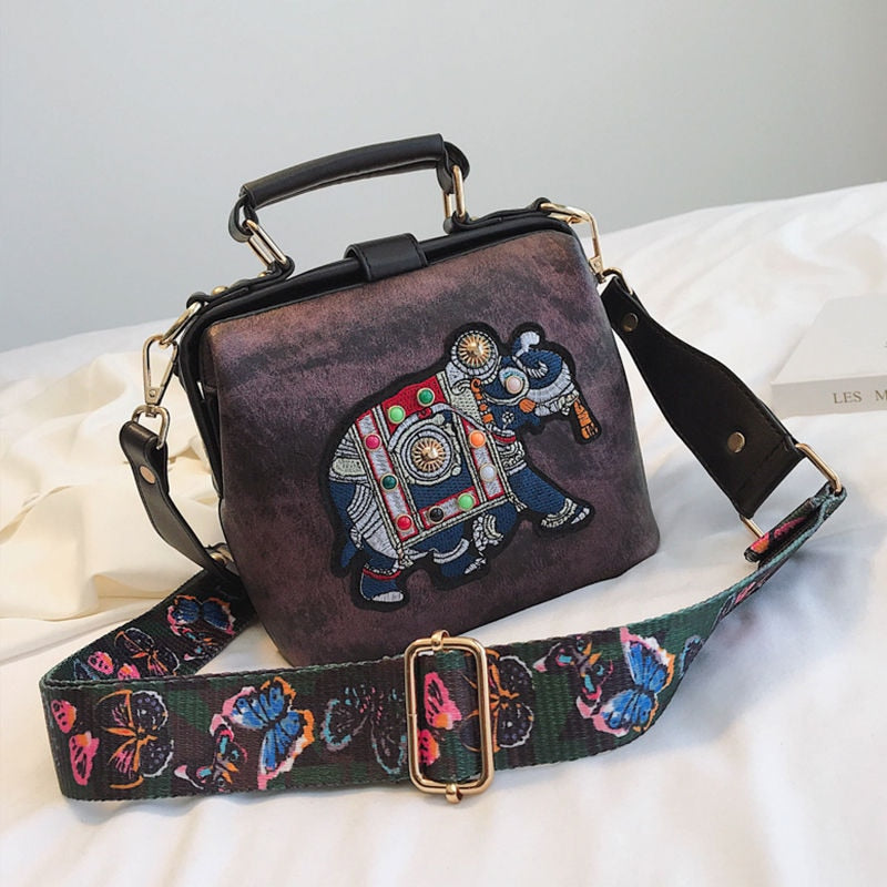 Mandala Geborduurde Tas
