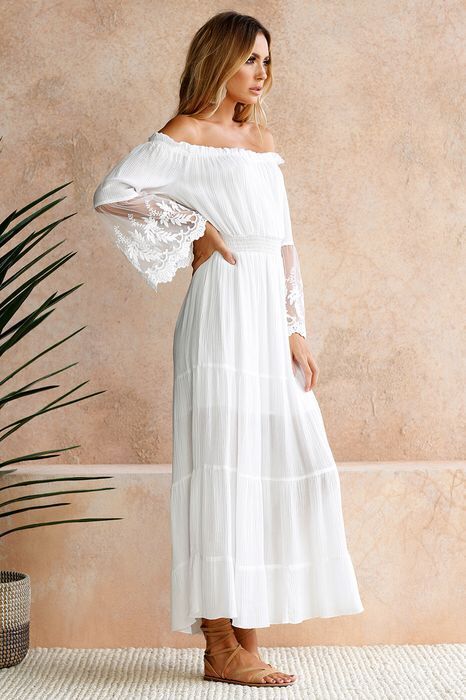 Boho kanten Maxi Jurk Belleza