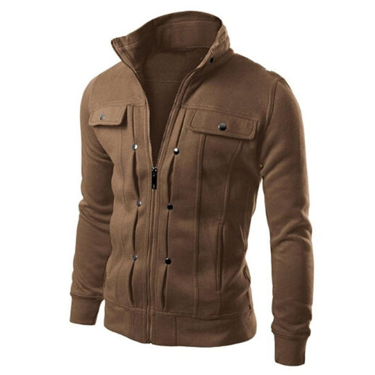 Mannen Zip Up Jasje | Stand Collar Jacket Belleza