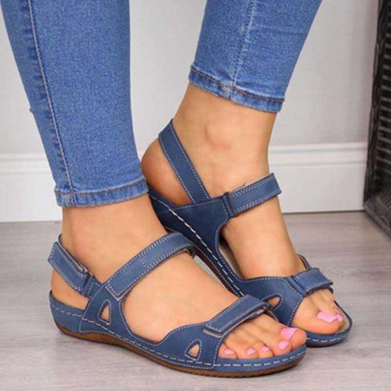 Platte Toe Velcro Casual Sandalen Belleza