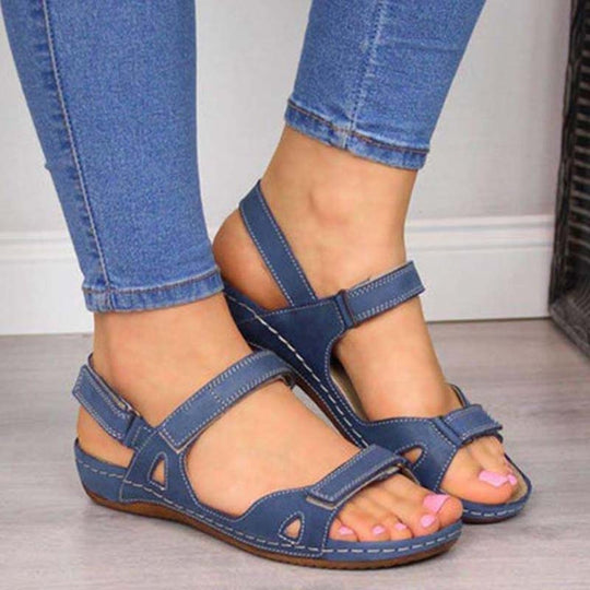 Platte Toe Velcro Casual Sandalen Belleza