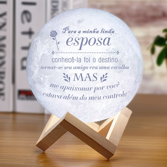 3D Maanlamp met tekst Belleza