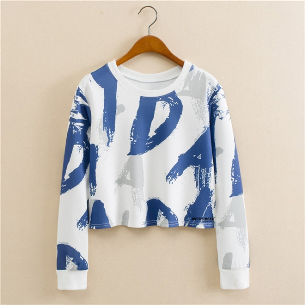 Bijgesneden sweatshirt met print Belleza