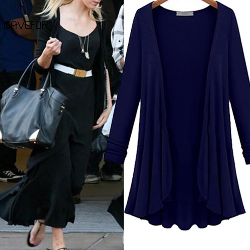 Casual vest met lange mouwen en ruches Belleza