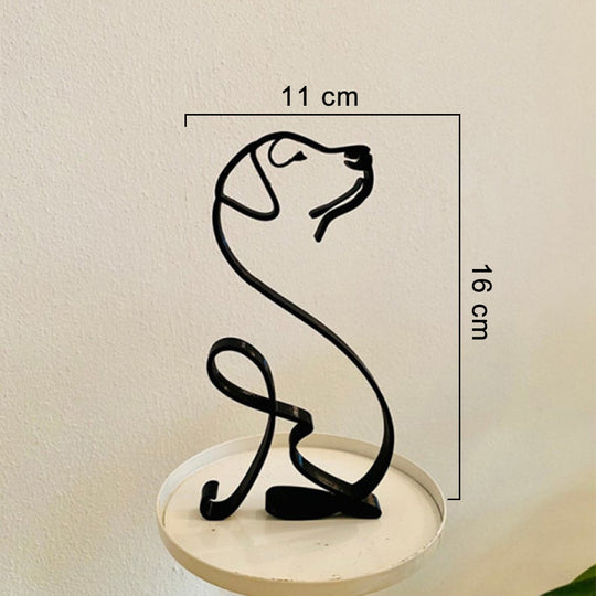 Minimalistische Hond Kunst Sculptuur Belleza