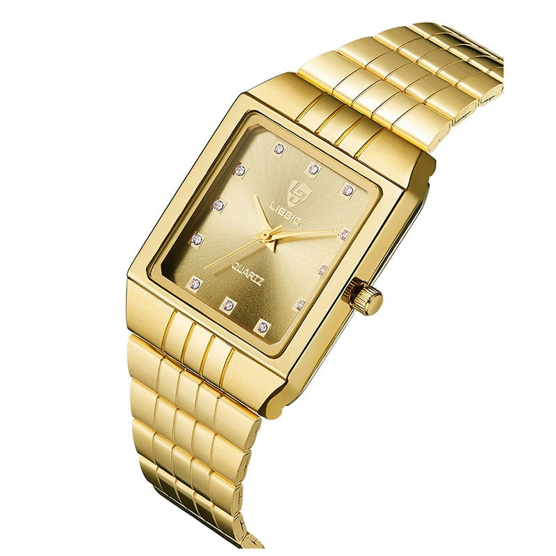 Luxe Goud Vierkant Polshorloge Belleza