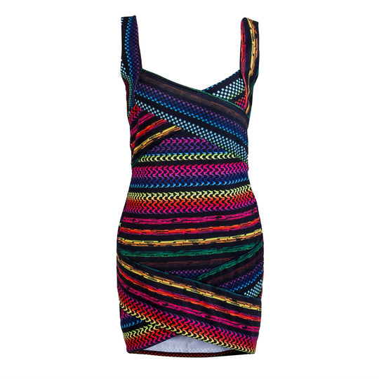 Vrouwen Multi Color Feestjurk Belleza