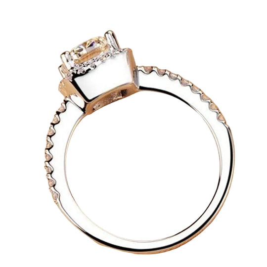 Midi Vierkante Belofte Ring Belleza
