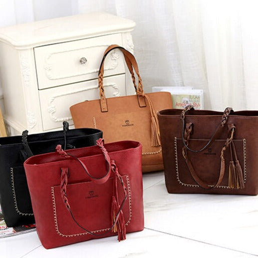 Leren Schoudertas voor dames Belleza