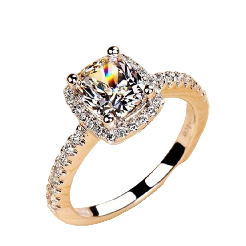 Midi Vierkante Belofte Ring Belleza