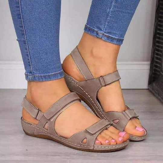 Platte Toe Velcro Casual Sandalen Belleza