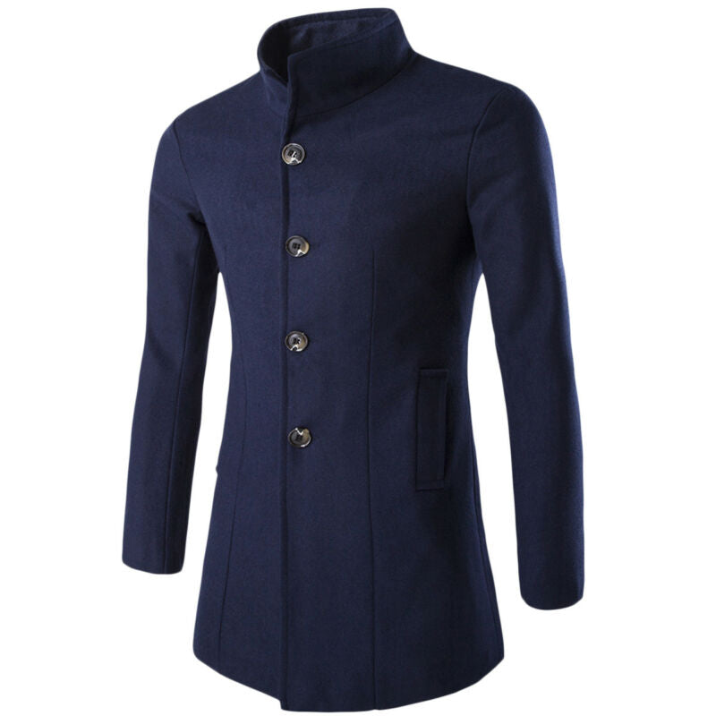 Heren Trench Coat met opstaande kraag Belleza