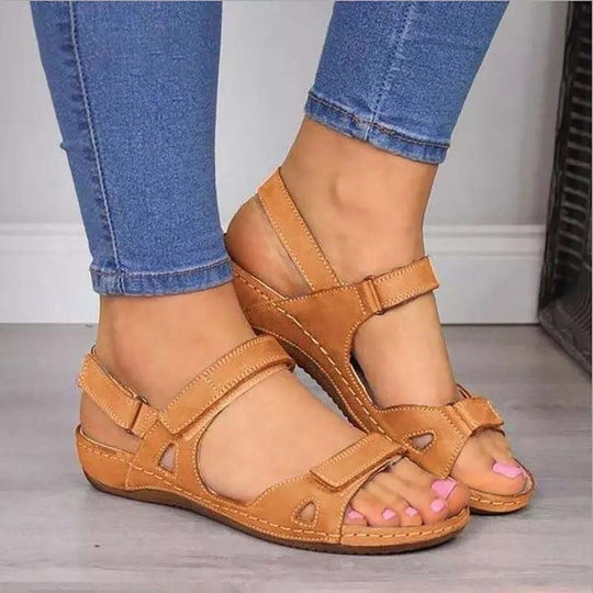 Platte Toe Velcro Casual Sandalen Belleza