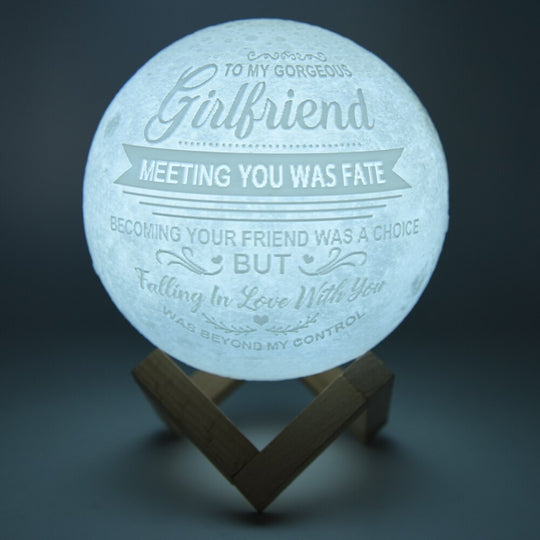 3D Maanlamp met tekst Belleza