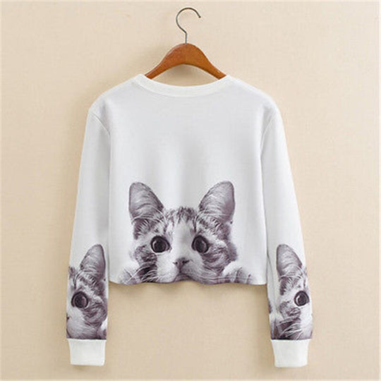 Bijgesneden sweatshirt met print Belleza