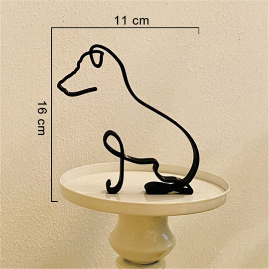 Minimalistische Hond Kunst Sculptuur Belleza