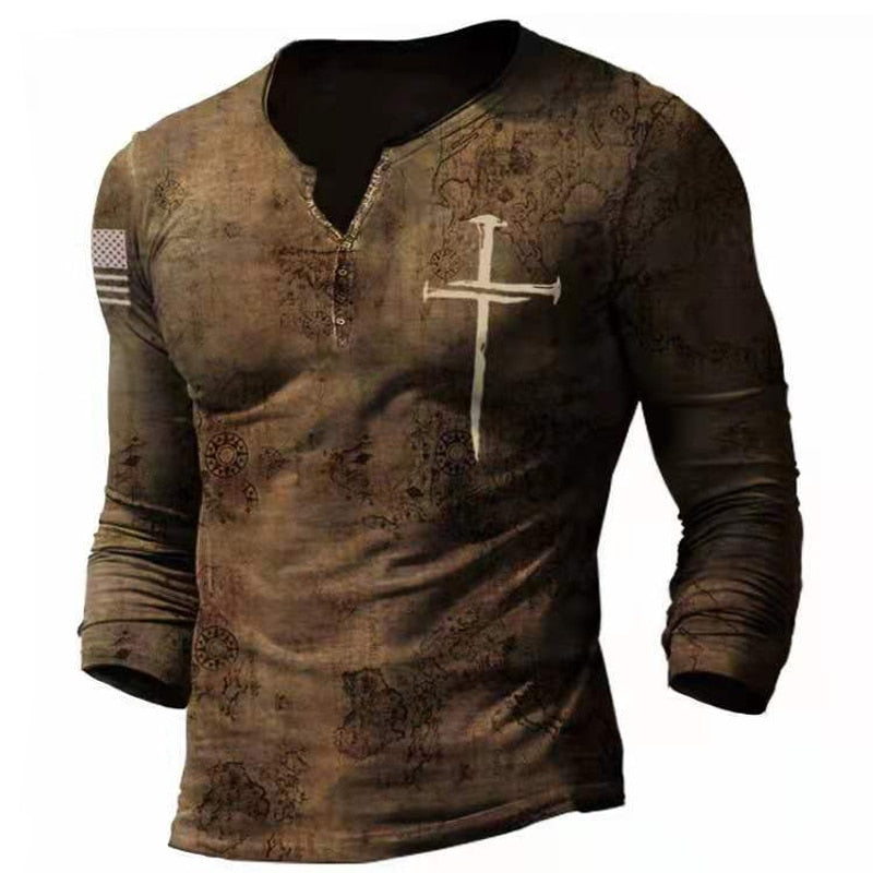 Retro Skull Long sleeve Tees Belleza