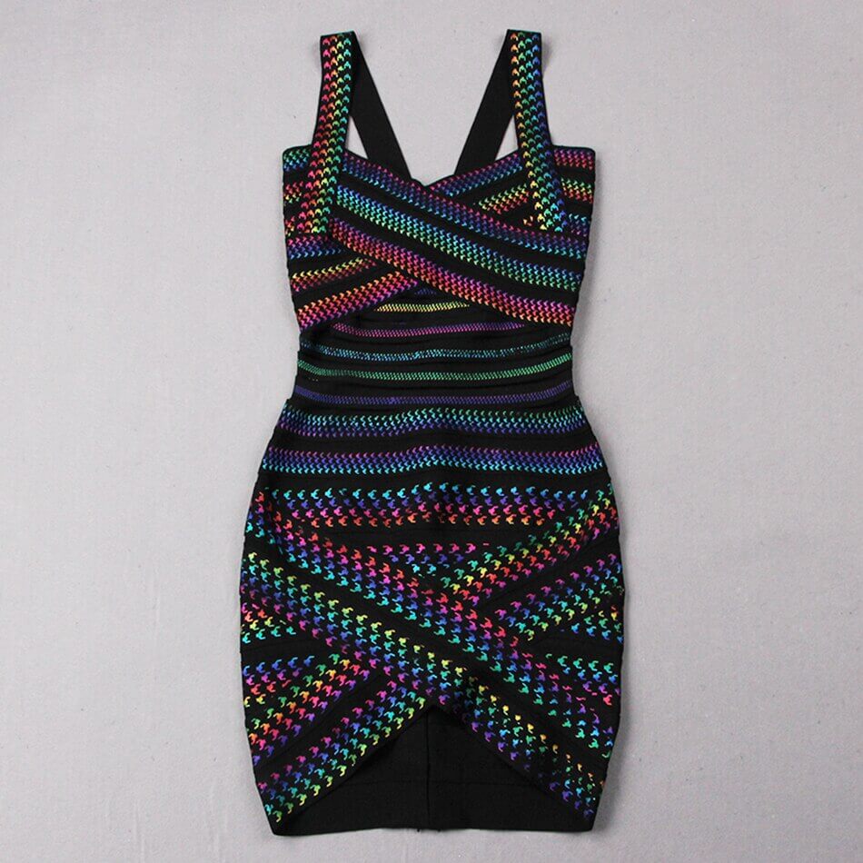 Vrouwen Multi Color Feestjurk Belleza