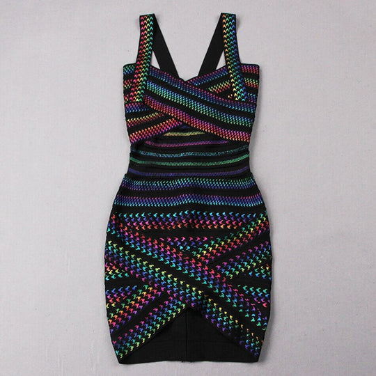Vrouwen Multi Color Feestjurk Belleza