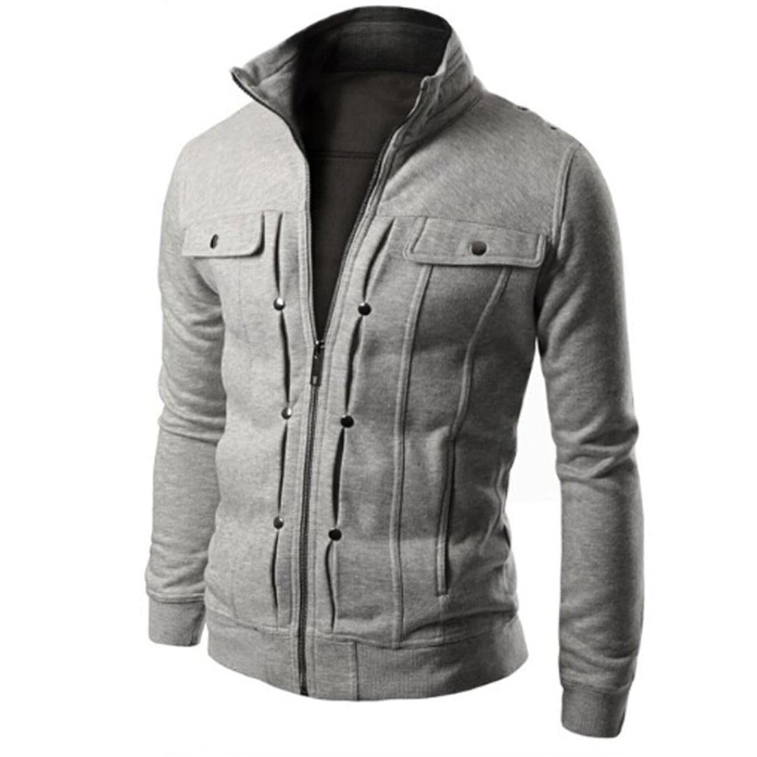 Mannen Zip Up Jasje | Stand Collar Jacket Belleza