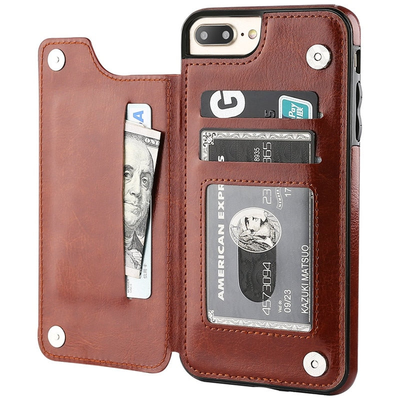 iPhone Leren Portemonnee Hoesje Belleza
