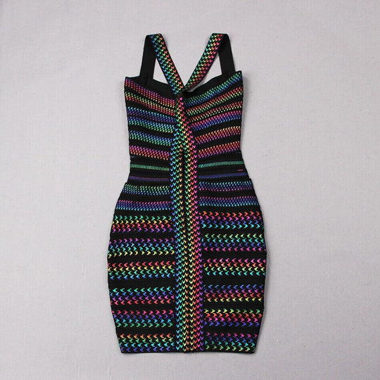 Vrouwen Multi Color Feestjurk Belleza