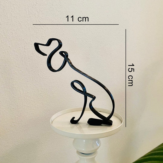 Minimalistische Hond Kunst Sculptuur Belleza