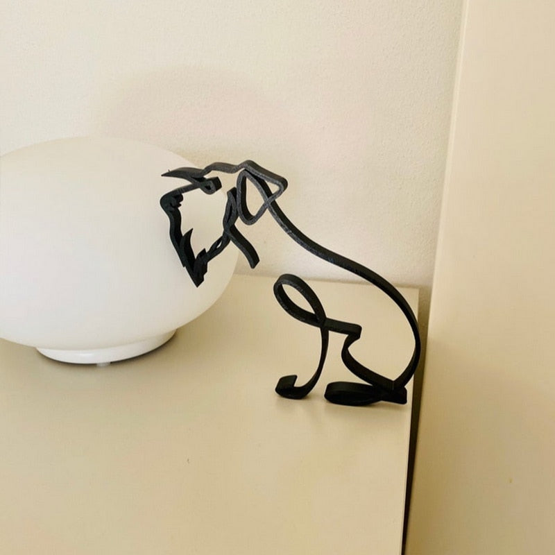 Minimalistische Hond Kunst Sculptuur Belleza