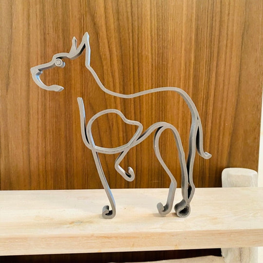 Minimalistische Hond Kunst Sculptuur Belleza