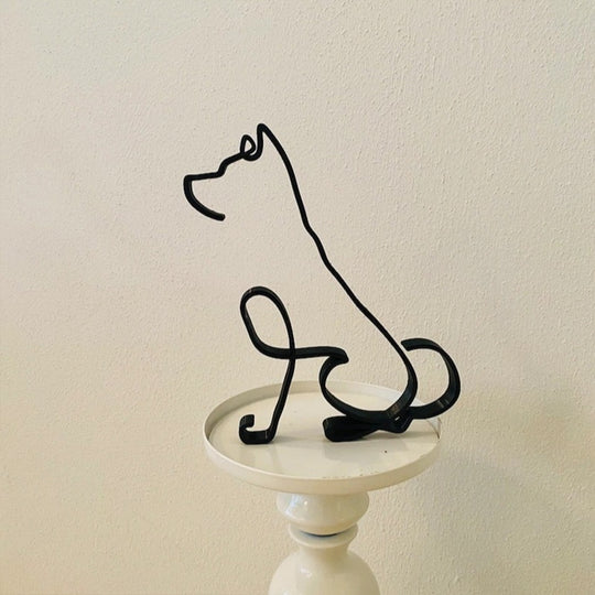 Minimalistische Hond Kunst Sculptuur Belleza