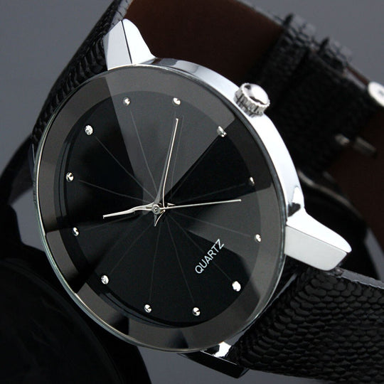 Quartz Heren Leder Horloge Belleza