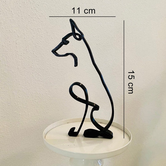 Minimalistische Hond Kunst Sculptuur Belleza