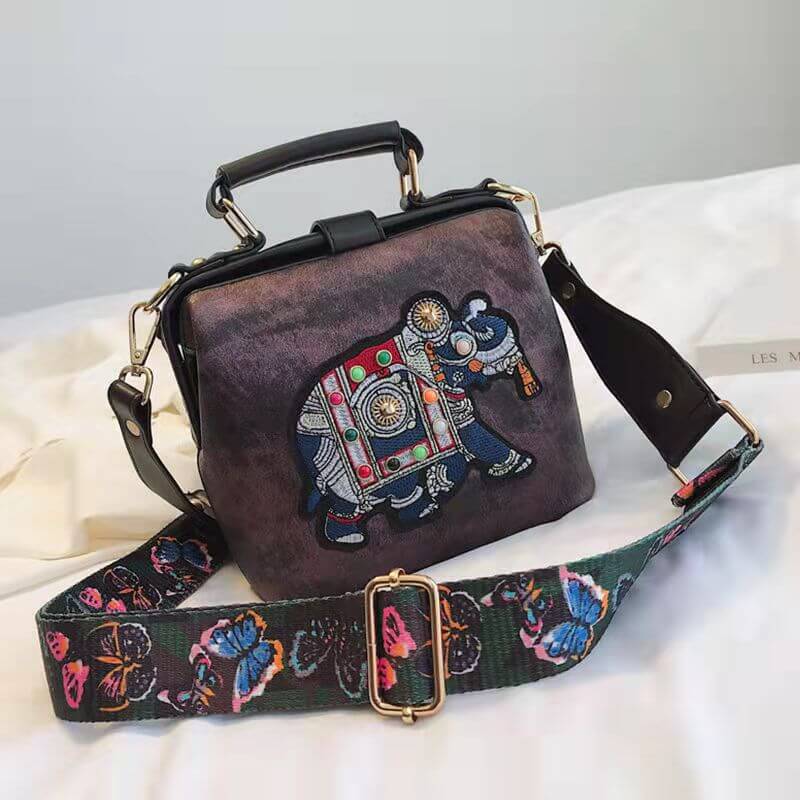 Mandala Geborduurde Tas