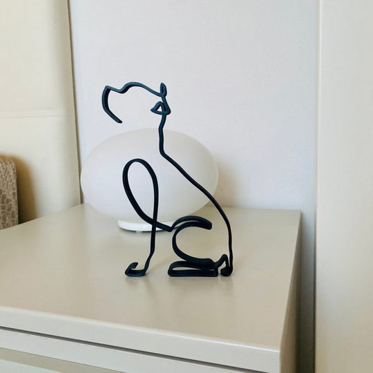Minimalistische Hond Kunst Sculptuur Belleza