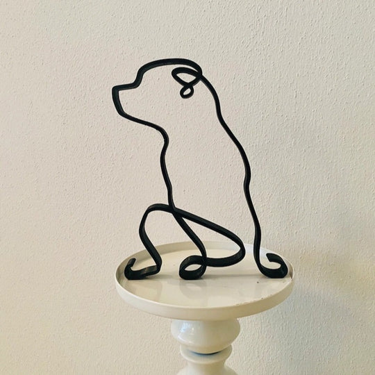 Minimalistische Hond Kunst Sculptuur Belleza