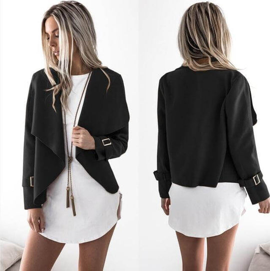 Asymmetrische Kraag Vest Belleza