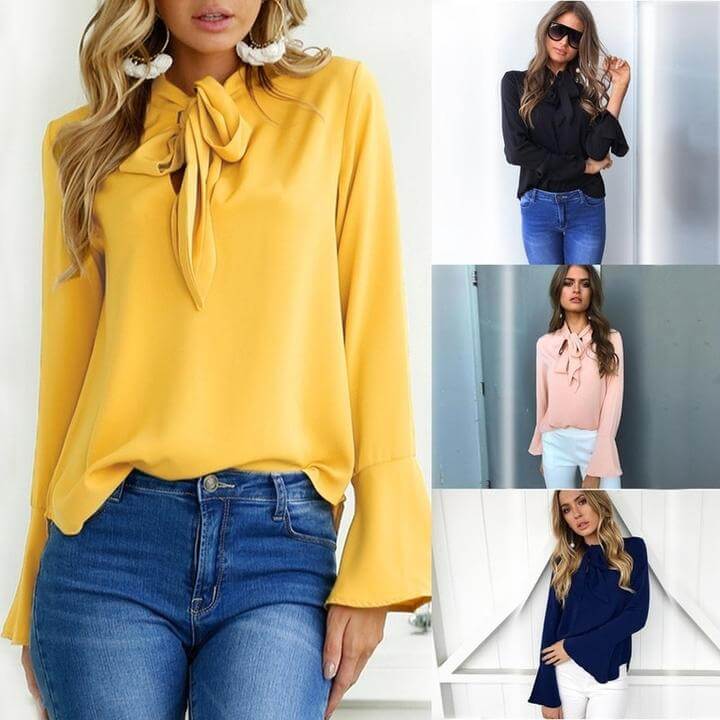 Sexy Strikje Casual Blouse Belleza