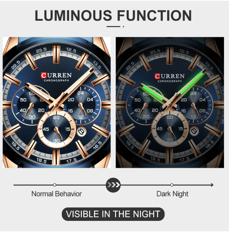 Curren Business Chronograafhorloge Belleza