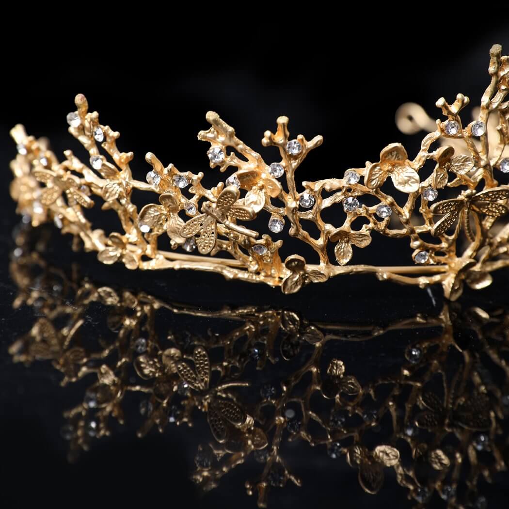 Goud Dragonfly Woodland Gatherer Kroon Belleza
